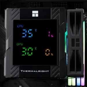 Thermalright Peerless Assassin 120 Digital ARGB Black Dual Tower CPU Air Cooler, High Performance Cooling System with Digital Display and Addressable RGB Lighting