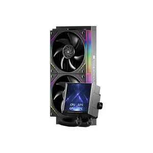 Thermalright TR 240 PEERLESS VISION 240 ARGB CPU Liquid Cooler, 240mm Radiator, Dual 120mm ARGB Fans, 3.95-Inch LCD Screen