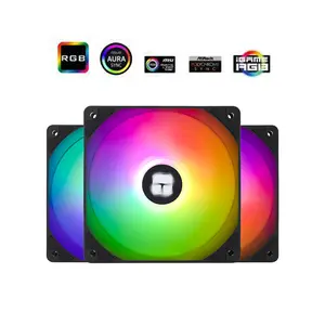 Thermalright TL-C12C-S X3 ARGB Case Fan Kit Black, Triple 120mm PWM Cooling Fans, 1550 RPM Maximum Speed, 66.17 CFM High Airflow Performance, Addressable RGB Lighting, PC Cooling Fan Pack