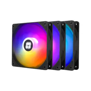 Thermalright TL-C12C-S X3 ARGB Case Fan Kit Black, Triple 120mm PWM Cooling Fans, 1550 RPM Maximum Speed, 66.17 CFM High Airflow Performance, Addressable RGB Lighting, PC Cooling Fan Pack