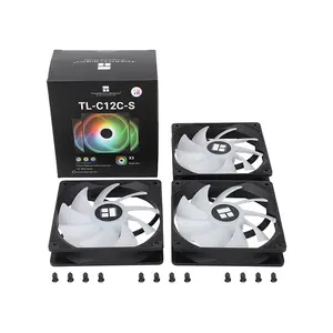 Thermalright TL-C12C-S X3 ARGB Case Fan Kit Black, Triple 120mm PWM Cooling Fans, 1550 RPM Maximum Speed, 66.17 CFM High Airflow Performance, Addressable RGB Lighting, PC Cooling Fan Pack