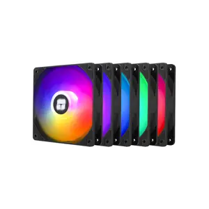Thermalright TL-C12C-S X5 120mm Black PWM Case Fan Kit, Five Pack High Airflow Cooling Fans, Optimized Blade Design, Low Noise Operation, PC Case and Radiator Cooling Solution