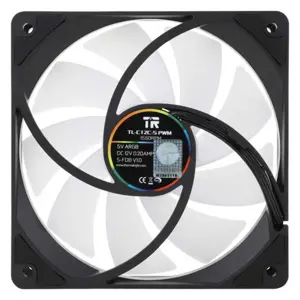 Thermalright TL-C12C-S X5 120mm Black PWM Case Fan Kit, Five Pack High Airflow Cooling Fans, Optimized Blade Design, Low Noise Operation, PC Case and Radiator Cooling Solution