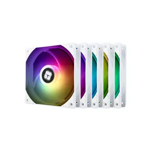 Thermalright TL-C12CW-S X5 120mm White High Airflow Case Fan Kit, Five Pack PWM Cooling Fans with Optimized Airflow Design