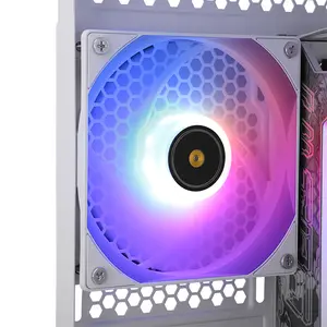 Thermalright TL-E12W-S V3 ARGB Case Fan White, 120mm PWM Cooling Fan, 2000 RPM Maximum Speed, 72.37 CFM High Airflow Performance, Addressable RGB Lighting, PC Cooling Fan