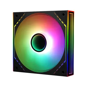 Thermalright TL-M12-S ARGB Case Fan Black, 120mm PWM Cooling Fan, 1500 RPM Maximum Speed, 47.6 CFM Airflow Performance, Addressable RGB Lighting, High-Efficiency PC Cooling Fan