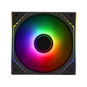 Thermalright TL-M12-S ARGB Case Fan Black, 120mm PWM Cooling Fan, 1500 RPM Maximum Speed, 47.6 CFM Airflow Performance, Addressable RGB Lighting, High-Efficiency PC Cooling Fan