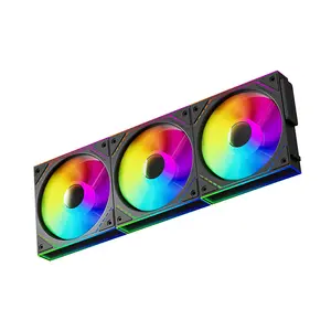 Thermalright TL-M12Q-S ARGB Case Fan Kit Black, Triple 120mm PWM Cooling Fans, 1500 RPM Maximum Speed, 48.58 CFM Airflow Performance, Addressable RGB Lighting, PC Cooling Fan Pack