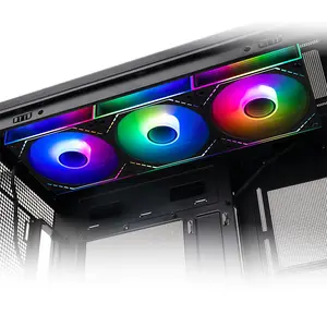 Thermalright TL-M12Q-S ARGB Case Fan Kit Black, Triple 120mm PWM Cooling Fans, 1500 RPM Maximum Speed, 48.58 CFM Airflow Performance, Addressable RGB Lighting, PC Cooling Fan Pack