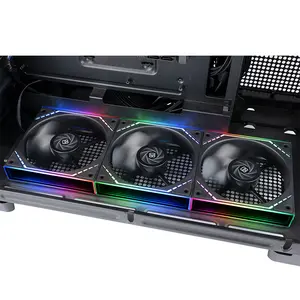 Thermalright TL-M12QR-S ARGB Case Fan Kit, 3×120mm Fans, 1500 RPM, 47.6 CFM Airflow, PWM, Reverse Blade, Black
