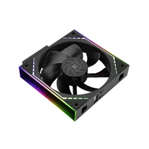 Thermalright TL-M12QR-S ARGB Case Fan Kit, 3×120mm Fans, 1500 RPM, 47.6 CFM Airflow, PWM, Reverse Blade, Black