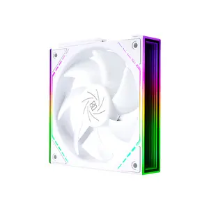 Thermalright TL-M12QRW-S ARGB Case Fan Kit, 3×120mm Fans, 1500 RPM, 47.6 CFM Airflow, PWM, Reverse Blade, White