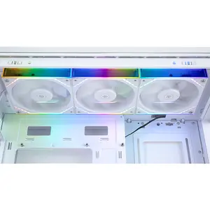 Thermalright TL-M12QRW-S ARGB Case Fan Kit, 3×120mm Fans, 1500 RPM, 47.6 CFM Airflow, PWM, Reverse Blade, White