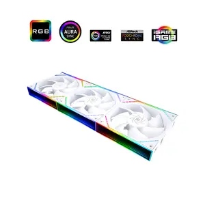 Thermalright TL-M12QW-S ARGB Case Fan Kit White, Triple 120mm PWM Cooling Fans, 2000 RPM Maximum Speed, 68.9 CFM High Airflow Performance, Addressable RGB Lighting, PC Cooling Fan Pack