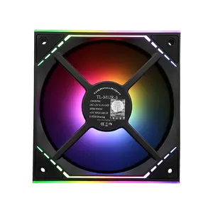 Thermalright TL-M12R-S ARGB Case Fan Black, 120mm PWM Cooling Fan, 1500 RPM Maximum Speed, 34.43 CFM Airflow Performance, Addressable RGB Lighting, PC Cooling Fan