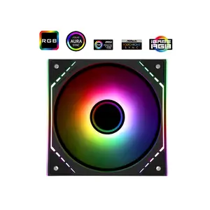 Thermalright TL-M12R-S ARGB Case Fan Black, 120mm PWM Cooling Fan, 1500 RPM Maximum Speed, 34.43 CFM Airflow Performance, Addressable RGB Lighting, PC Cooling Fan