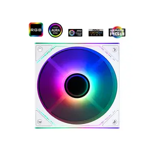Thermalright TL-M12RW-S ARGB Case Fan White, 120mm PWM Cooling Fan, 1500 RPM Maximum Speed, 34.43 CFM Airflow Performance, Addressable RGB Lighting, PC Cooling Fan