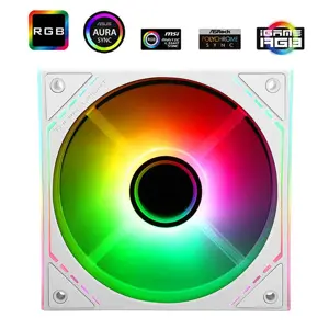 Thermalright TL-M12W-S 120mm White PWM Case Fan, High Airflow Cooling Design, Optimized Blade Structure, Low Noise Performance, PC Case and Radiator Cooling Fan