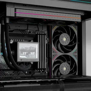 Thermalright TL-UB24 ARGB Case Fan Black, 240mm Dual-Fan Frame Design, Dual 120mm PWM Fans, 2150 RPM Maximum Speed, Integrated Addressable RGB Lighting, High-Airflow Cooling Solution
