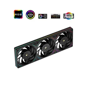 Thermalright TL-UB36 R ARGB Case Fan Black, 360mm Single-Frame Design, Triple 120mm PWM Fans, 2150 RPM Maximum Speed, Integrated Addressable RGB Lighting, High-Airflow Cooling Solution