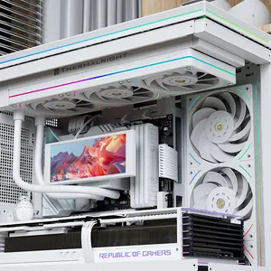 Thermalright TL-UB36RW ARGB Case Fan White, 360mm Single-Frame Design, Triple 120mm PWM Fans, 2150 RPM Maximum Speed, Integrated Addressable RGB Lighting, High-Airflow Cooling Solution