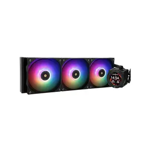 Thermalright Core Vision 360 LCD ARGB CPU Liquid Cooler, 360mm Radiator, Triple 120mm ARGB PWM Fans, Integrated LCD Display, High-Performance All-In-One Liquid Cooling Solution