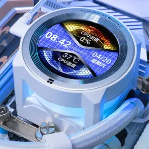 Thermalright Core Vision 360 LCD ARGB CPU Liquid Cooler, 360mm Radiator, Triple 120mm ARGB PWM Fans, Integrated LCD Display, High-Performance All-In-One Liquid Cooling Solution