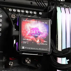 Thermalright TR 360 ELITE VISION LCD ARGB 360 LCD ARGB CPU Liquid Cooler, 360mm Radiator, Triple 120mm ARGB Fans, IPS LCD Screen