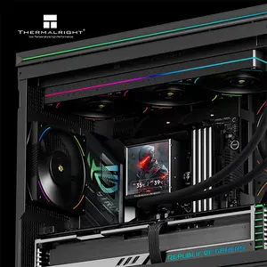 Thermalright TR 360 PEERLESS VISION UB 360 ARGB CPU Liquid Cooler, 360mm Radiator, Triple 120mm ARGB Fans, 3.95-Inch LCD Screen