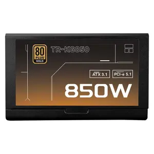 Thermalright TR-KG850 850W Power Supply, 80 Plus Gold Certified Efficiency, Fully Modular Cable Design, ATX 3.1 and PCIe 5.1 Ready High-Performance Gaming PSU
