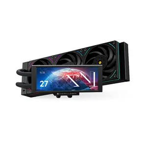 Thermalright TR 360 TROFEO VISION 360 ARGB CPU Liquid Cooler, 360mm Radiator, Triple 120mm ARGB Fans, 6.86-Inch LCD Screen
