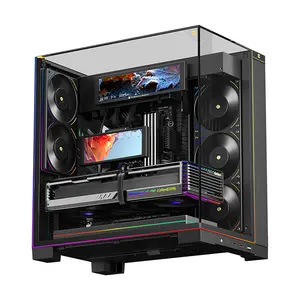 Thermalright Trofeo Vision LCD Display Black, 9.16-Inch IPS Screen, 1920×480 Resolution, USB Type-C Connectivity, Ultra-Wide System Monitoring and PC Case Display Panel