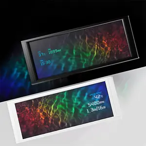 Thermalright Trofeo Vision LCD Display White, 9.16-Inch IPS Screen, 1920×480 Resolution, USB Type-C Connectivity, Ultra-Wide System Monitoring and PC Case Display Panel