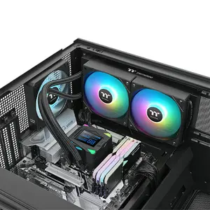 Thermaltake LA240-S ARGB 240mm AIO Liquid Cooler with 2.4 Inch Segment LCD, Dual Fan High Performance CPU Cooling System