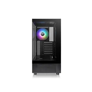 Thermaltake View 270 TG ARGB V2 Gaming Case Black Edition, Panoramic Tempered Glass Chassis, ARGB Fan Equipped Design, Premium Showcase Gaming PC Case