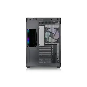 Thermaltake View 380 TG ARGB Gaming Case Black Edition, Panoramic Tempered Glass Chassis, ARGB Fan Equipped Design, Showcase Gaming PC Case