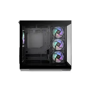 Thermaltake View 380 TG ARGB Gaming Case Black Edition, Panoramic Tempered Glass Chassis, ARGB Fan Equipped Design, Showcase Gaming PC Case