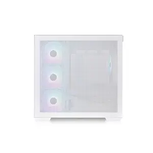 Thermaltake View 380 TG ARGB Gaming Case White Edition, Panoramic Tempered Glass Chassis, ARGB Fan Equipped Design, Showcase Gaming PC Case