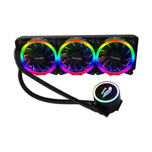 Thunder BORA TRC-360 Black 360mm AIO Liquid CPU Cooler, Triple 120mm PWM ARGB Cooling Fans, Infinity Mirror Pump Design, High-Performance All-in-One CPU Cooler for Intel & AMD