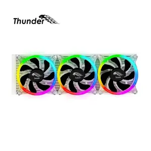 Thunder BORA TRC-360 White 360mm AIO Liquid CPU Cooler, Triple 120mm PWM ARGB Cooling Fans, Infinity Mirror Pump Design, High-Performance All-in-One CPU Cooler for Intel & AMD