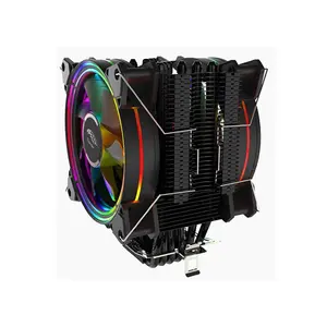 Thunder Cyclone CPU Air Cooler, Dual Tower Heatsink Design, 6 Copper Heatpipes, Dual 120mm ARGB Cooling Fans, High-Performance Air Cooling Solution for Gaming and Workstation Processors