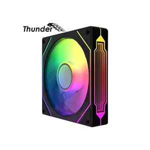 Thunder Flurry TCS-I27B ARGB Infinity Fan Kit, Triple 120mm Case Cooling Fans, Infinity Mirror ARGB Lighting Effects, High-Airflow Performance, Premium PC Cooling Fan Pack Black Edition