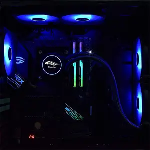 Thunder Mistral TRC-240 Black Liquid CPU Cooler, 240mm AIO Radiator, Dual 120mm PWM ARGB Fans, Infinity Mirror CPU Cooler