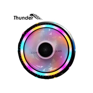 Thunder Piren TCC-117 RGB CPU Air Cooler, 90mm Rainbow LED Fan, 2200 RPM Cooling Fan, Intel & AMD CPU Cooler