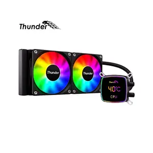Thunder Polaris 240mm LCD Display AIO Liquid CPU Cooler Black, 240mm Radiator, Integrated LCD Display, Dual Fan Cooling System, High-Performance All-In-One Liquid Cooling Solution