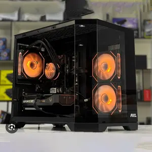 Thunder Spartan TGC-2142 Gaming Case Black, Micro-ATX Mid Tower Chassis, 4 Pre-Installed ARGB Cooling Fans, Tempered Glass Side Panel, High-Airflow Gaming PC Case