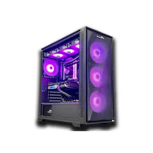 Thunder Tizona TGC 1233 Gaming Case, 4× ARGB Pre-Installed Fans, Tempered Glass Side Panel, ATX Mid-Tower Chassis, High-Airflow Gaming PC Case