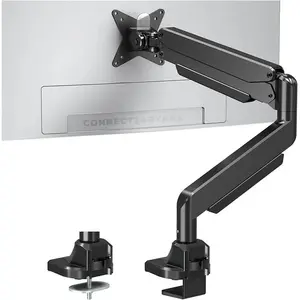 Thunder Single Monitor Arm TM-702 Hydraulic Desk Mount, Gas Spring Monitor Arm, VESA 75×75/100×100 Support, Ergonomic Height Adjustable Monitor Stand