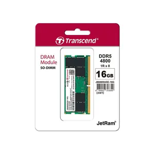 Transcend 16GB DDR5 4800MHz SO-DIMM Laptop Memory Module, High-Speed Notebook RAM Upgrade, Next-Generation Performance Memory for Modern Laptop and Mobile Workstation Systems