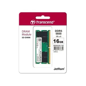 Transcend 16GB DDR5 5600MHz SO-DIMM Laptop Memory Module, High-Speed Notebook RAM Upgrade, Next-Generation Performance Memory for Gaming Laptops and Mobile Workstations